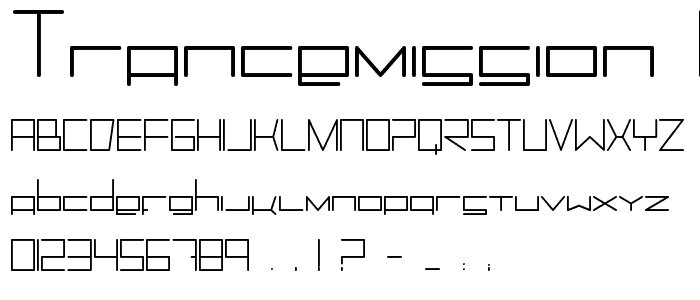 Trancemission Light font